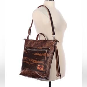 Home Tree brown leather backpack